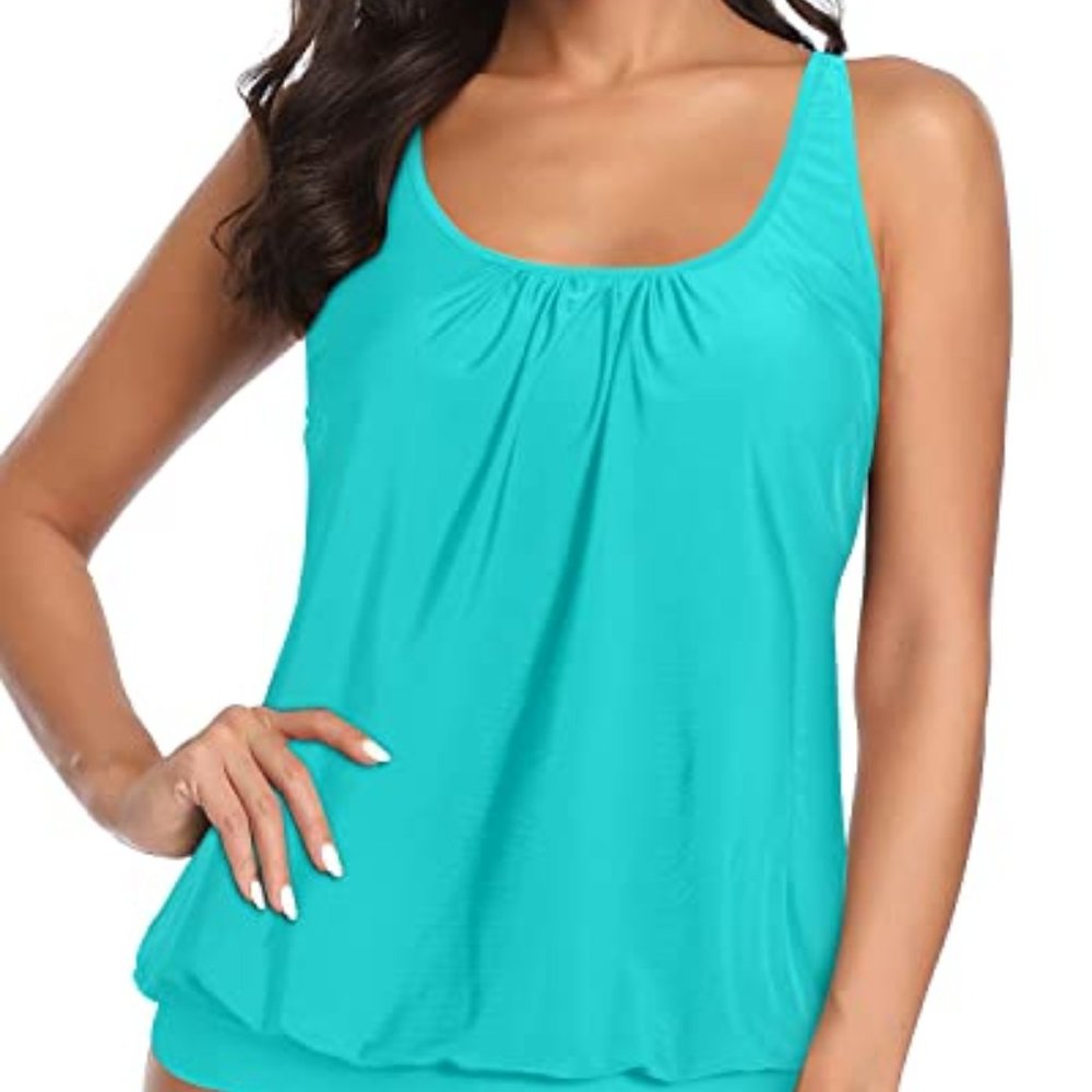 Chic Turquoise Bikini Top